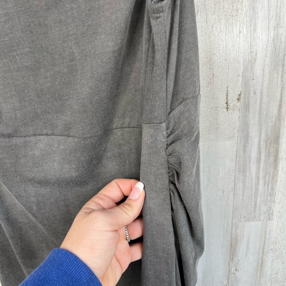 Topshop Women's Sleeveless Gray Side Cut Out T Shirt Dress Size M 8-10 - Picture 6 of 11